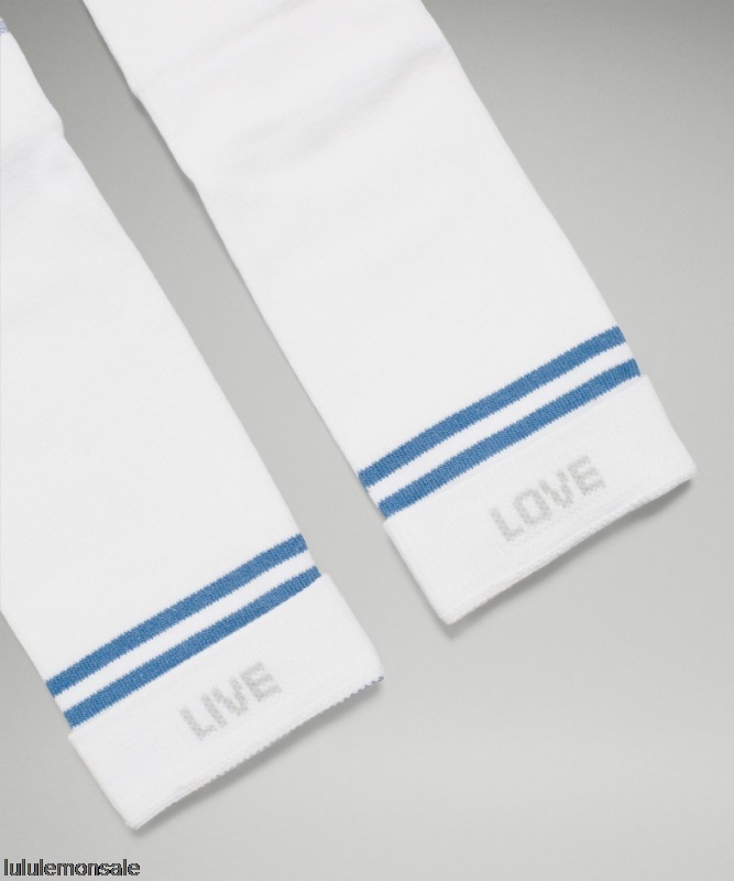 Lululemon Deutschland DELULU904 | Lululemon Deutschland White Daily Stride Crew Sockenstreifen